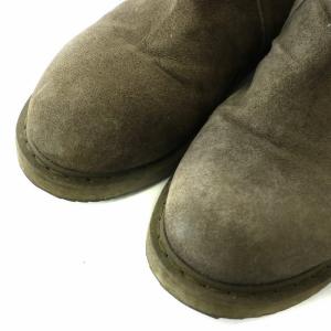 Rick Owens ムートンブーツ スエード レザー ボア 43 ブラウン