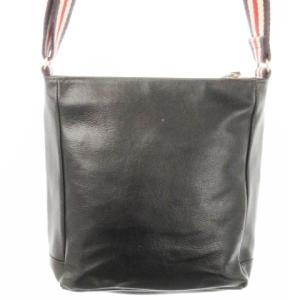 CASTELBAJAC ショルダーバッグ レザー 革 ロゴ テープ 黒 ブラック /CK29 GY18