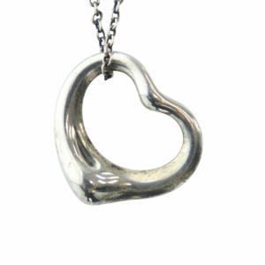 オープンハート ネックレス アクセサリー ペンダント ロゴ Silver925 シルバー色 GY18 /MQ