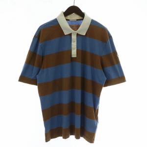 SS POLO ポロシャツ L ブルー ブラウン