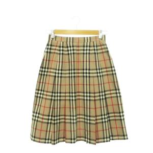 ボックスプリーツスカート ノバチェック ベージュ