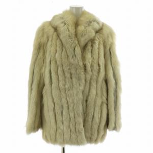 銀サガ ロティニー ROTINY ファーコート アウター 毛皮 フォックス ミドル 9 M 白 ホワイト