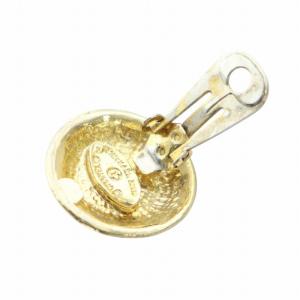 CHANEL イヤリング アクセサリー 両耳用 デザインパール ココマーク ロゴ クリップ式 黒 ブラック ゴールド色