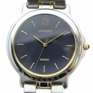 ルーセント LUCENT 腕時計 ウォッチ クォーツ 黒文字盤 ローマン ロゴ シルバー色 5E21-6B80