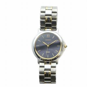 SEIKO ルーセント LUCENT 腕時計 ウォッチ クォーツ 黒文字盤 ローマン ロゴ シルバー色 5E21-6B80
