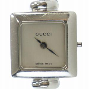 ジャンク品 腕時計 バングルウォッチ クォーツ スクエア ロゴ シルバー色 1900L GY18 /MQ