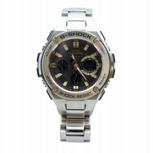 CASIO G-SHOCK 腕時計 ソーラー アナデジ デイト カレンダー付き 黒文字盤 シルバー色 GST-W110D