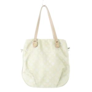 ハンドバッグ 2way ショルダーバッグ ナイロン レザー 革 ロゴ 総柄 ベージュ /CK7 GY11