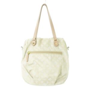 russet ハンドバッグ 2way ショルダーバッグ ナイロン レザー 革 ロゴ 総柄 ベージュ /CK7 GY11