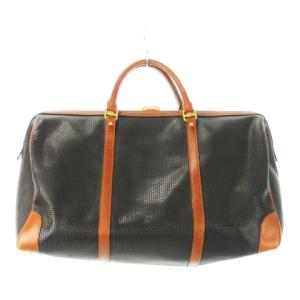 BALLY ボストンバッグ 旅行カバン PVC レザー 革 Bロゴ モザイク 茶 ブラウン /CK2 GY17
