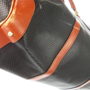 BALLY ボストンバッグ 旅行カバン PVC レザー 革 Bロゴ モザイク 茶 ブラウン /CK2 GY17