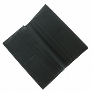 dunhill 長財布 二つ折り レザー 総柄 ロゴ シルバー金具 黒 ブラック /XZ GY17