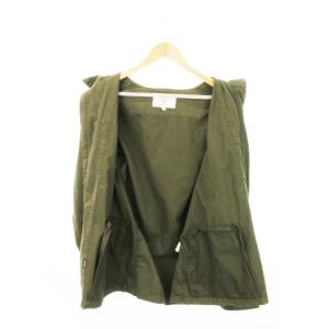 AVIREX フィールドジャケット M-65 ジップアップ 比翼 フード収納 ロゴ ミリタリー L 茶 ブラウン 6192022