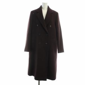 ウールカルゼ ダブル コート チェスター ロング 総裏地40 L 茶 ブラウン SCPSIW0130 GY18