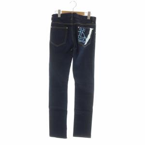 3301 デニム パンツ ジーンズ ストレート オーブ ロゴ ジップフライ 42 紺 ネイビー GY18