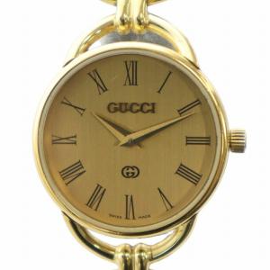 腕時計 ウォッチ クォーツ ローマン ロゴ レザーベルト ゴールド色 6000L GY18 /MQ OH