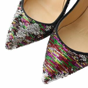 Christian Louboutin パンプス スパンコール ポインテッドトゥ ハイヒール 36 23cm マルチカラー /XZ GY17