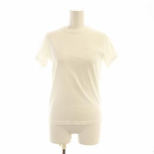 Tシャツ カットソー 半袖 刺繍 ロゴ XS 白 ホワイト GY17 /MQ