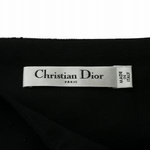Christian Dior 24SS ドットプリーツプリュムティチュールスカート 38 ブラック