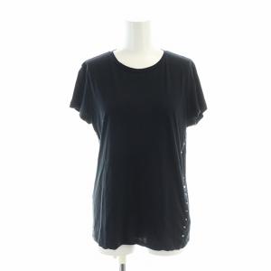 Tシャツ カットソー 半袖 ロゴ スタッズ S 黒 ブラック GY17 /MQ