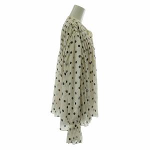 LOUIS VUITTON 22SS ブラウス シルク ドット 34 ホワイト ブラック