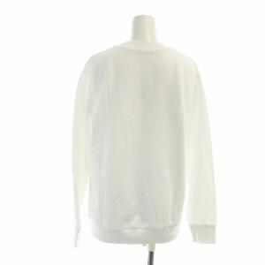 VERSACE スウェット トレーナー 長袖 ロゴ プリント 安全ピン 裏毛 36 XXS 白 ホワイト A83929
