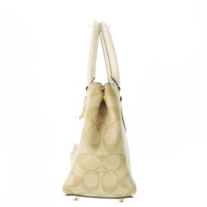 COACH ハンドバッグ 2way ショルダーバッグ レザー 革 シグネチャー ロゴ ベージュ F67027 /AO19