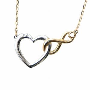 SWAROVSKI Infinity ネックレス アクセサリー ペンダント ロゴ クリスタル ハート ゴールド色 5518865
