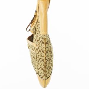 COACH ショルダーバッグ キャンバス レザー 革 シグネチャー ロゴ 茶 ブラウン 10775 /CK16 GY18