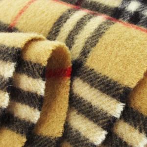 burberrys マフラー ウール フリンジ 起毛 ノバチェック ベージュ