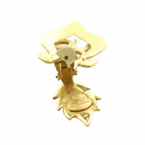 SONIA RYKIEL ヴィンテージ イヤリング アクセサリー 両耳用 クリップ式 ロゴ ゴールド色 GY18 /MQ
