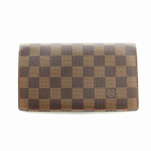 LOUIS VUITTON ポルト シェキエ カルトクレディ N62226  二つ折り財布 ウォレット 札入れ ダミエ レザー ロゴ