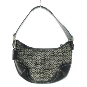 COACH ハンドバッグ ワンハンドル キャンバス レザー 革 シグネチャー 黒 ブラック 6351 /CK13 GY18