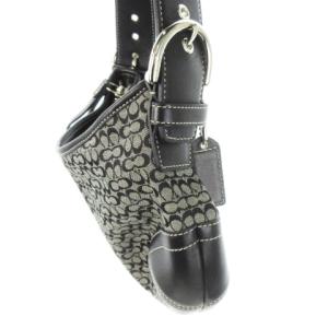 COACH ハンドバッグ ワンハンドル キャンバス レザー 革 シグネチャー 黒 ブラック 6351 /CK13 GY18