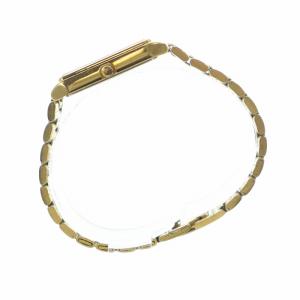 SEIKO 腕時計 ウォッチ クォーツ デイト カレンダー付き 白文字盤 ロゴ ローマン スクエア ゴールド色 V722-5A50