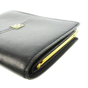 GIVENCHY 二つ折り財布 ウォレット 小銭入れあり がま口 レザー 革 4Gロゴ ゴールド金具 黒 ブラック /CK21