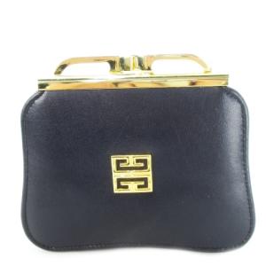 財布 コインケース 小銭入れ がま口 4Gロゴ ゴールド金具 レザー 茶