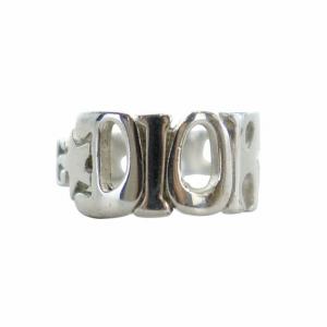 Christian Dior FOR PEACE リング 指輪 アクセサリー ロゴ 9号 シルバー色 GY11 /MQ OH