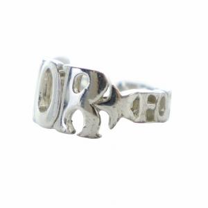 Christian Dior FOR PEACE リング 指輪 アクセサリー ロゴ 9号 シルバー色 GY11 /MQ OH