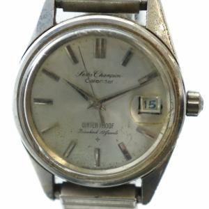 チャンピオン カレンダー ジャンク品 腕時計 ウォッチ 手巻き 19石 デイト カレンダー付き シルバー色