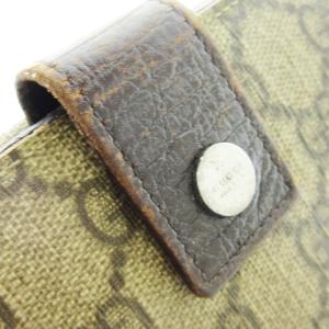 GUCCI 長財布 ロングウォレット 小銭入れあり PVC レザー 革 GG柄 総柄 ロゴ 茶 ブラウン 115046･2149
