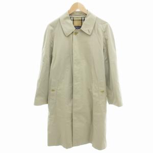 ヴィンテージ ステンカラーコート 裏地ノバチェック 46 ベージュ