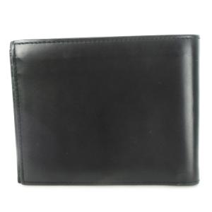 Salvatore Ferragamo 二つ折り財布 ウォレット 小銭入れなし レザー 革 ロゴ ガンチーニ 黒 ブラック /CK29 GY18