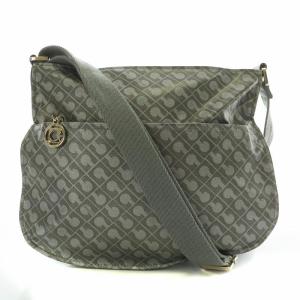 ソフティ SOFTY ショルダーバッグ ナイロン ロゴ 総柄 グレー /XZ GY11