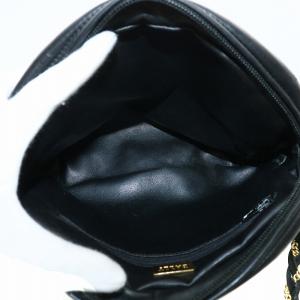 BALLY ショルダーバッグ レザー キルティング タッセル ロゴ ゴールド金具 黒 ブラック /XZ GY11