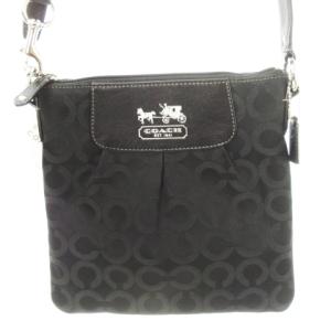 ショルダーバッグ キャンバス レザー 革 ジャカード オプアート ロゴ 黒 ブラック 41992 /CK11