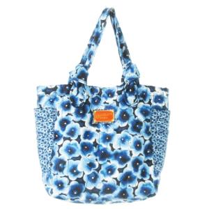 トートバッグ キルティング 花柄 ロゴ 総柄 青 ブルー /AO20 GY13