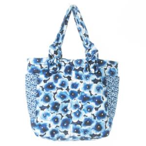 MARC by MARC JACOBS トートバッグ キルティング 花柄 ロゴ 総柄 青 ブルー /AO20 GY13