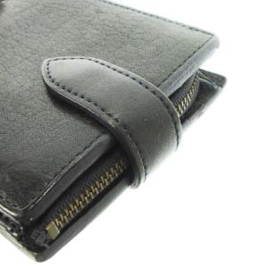 土屋鞄製造所 二つ折り財布 ウォレット 小銭入れあり レザー 革 黒 ブラック /CK30 GY11