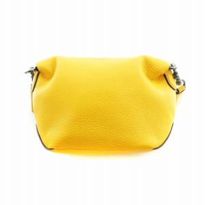 COACH カーリー クロスボディ ショルダーバッグ 斜めがけ レザー シボ革 ターンロック ロゴ 黄 イエロー C2815